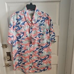 Colorful Camouflage Short Sleeve Shirt